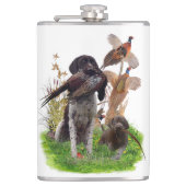 German Shorthaired Pointer    Sticker Paper Plates Heupfles (Voorkant)