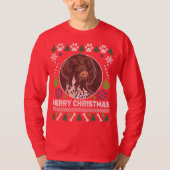 German Shorthaired Pointer Ugly kerstSweater T-shirt (Voorkant)