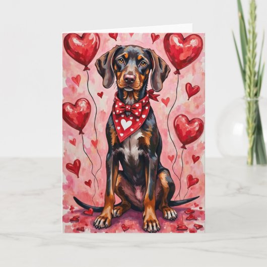 German Shorthaired Pointer Valentine’s Day Kaart (Voorkant)