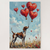 German Shorthaired Pointer Valentine's Day Heart Legpuzzel (Verticaal)