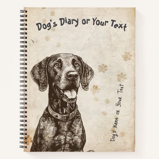 German Shorthaired Pointer's Diary Notitieboek (Voorkant)