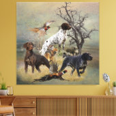 German Shorthaired Pointers (GSP)       Canvas Afdruk (Insitu (Woonkamer))