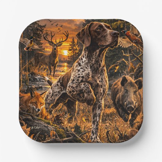 German Shorthaired Pointers  Papieren Bordje (Voorkant)