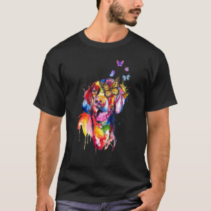 German Shorthaired Splash Butterflies Dog T-shirt