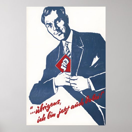 German SPD Election Poster 1958 By the way, I also (Voorkant)