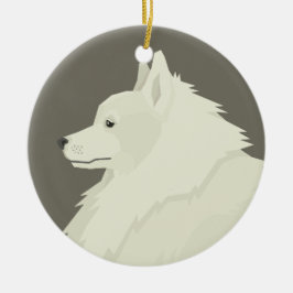 German Spitz Keramisch Ornament