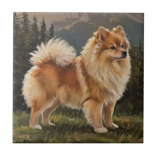 German Spitz Tegeltje (Voorkant)