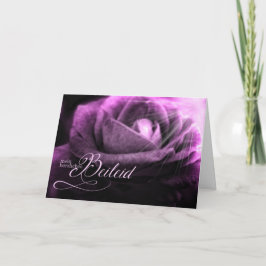 GERMAN Sympathy Deep Lavender Rose Feestdagen Kaart