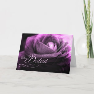 GERMAN Sympathy Deep Lavender Rose Feestdagen Kaart