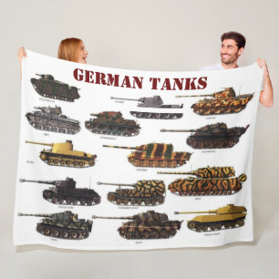 GERMAN TANKS FLEECE DEKEN