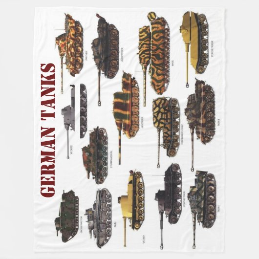 GERMAN TANKS FLEECE DEKEN (Voorkant)