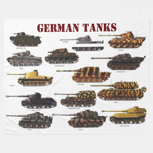 GERMAN TANKS FLEECE DEKEN (Voorkant (Horizontaal))