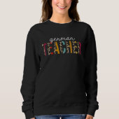 German Teacher Life Leopard Educator Appreciation Trui (Voorkant)