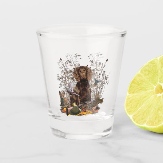 German Wachtelhund Shot Glas (Voorkant)