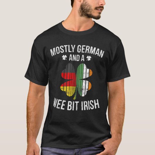 German Wee Bit Irish Funny Germany Patrick Day Gif T-shirt (Voorkant)