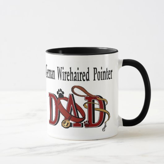 German Wirehaered Pointer Dad Gifts Mok (Rechts)