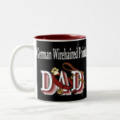 German Wirehaered Pointer Dad Gifts Tweekleurige Koffiemok (Links)