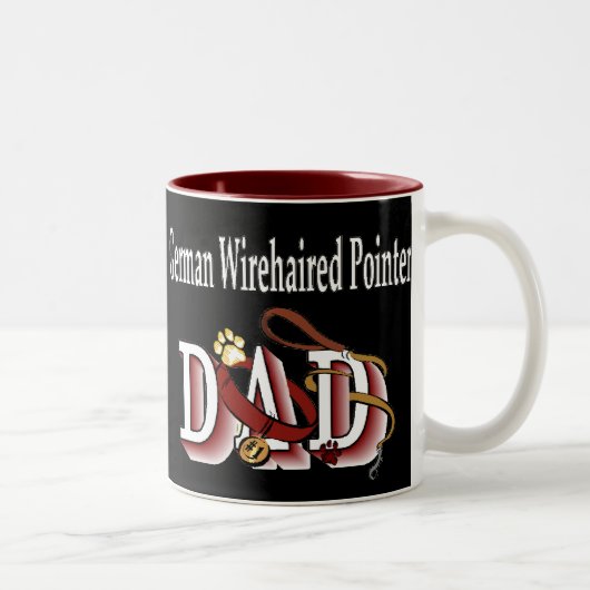 German Wirehaered Pointer Dad Gifts Tweekleurige Koffiemok (Rechts)