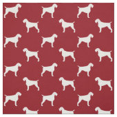 German Wirehaered Pointer Dog Silhouettes Red Stof (Swatch)