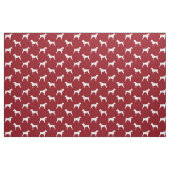German Wirehaered Pointer Dog Silhouettes Red Stof (Fat Quarter)