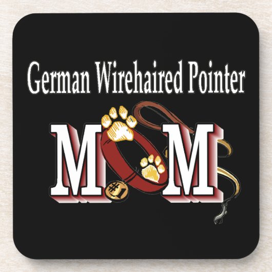 German Wirehaered Pointer Mam Gifts Drankjes Onderzetter (Voorkant)