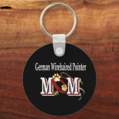 German Wirehaered Pointer Mam Gifts Sleutelhanger (Voorkant)