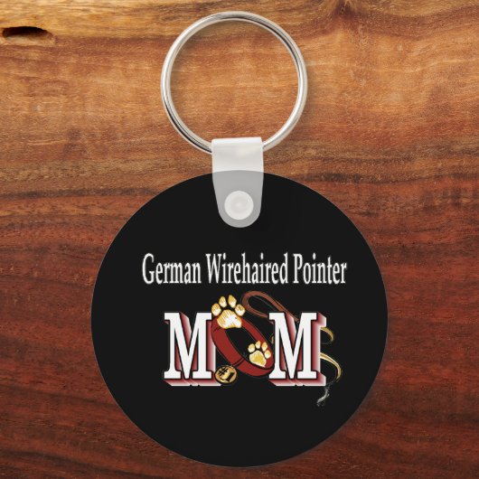 German Wirehaered Pointer Mam Gifts Sleutelhanger (Voorkant)