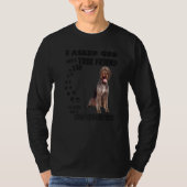 German Wirehaered Pointer Quote mam Dad Print, Dra T-shirt (Voorkant)