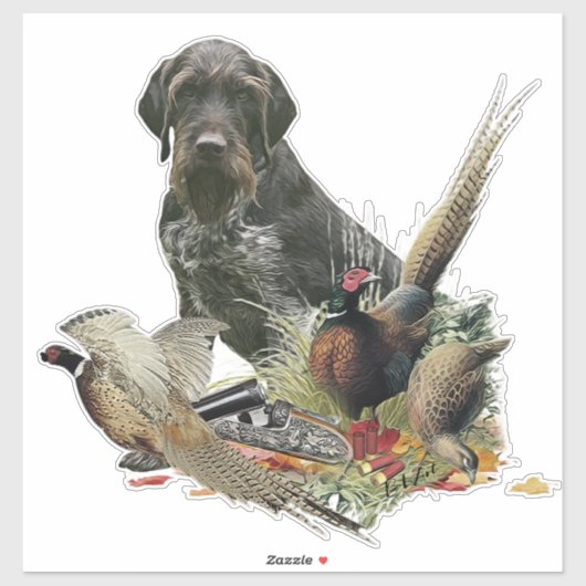 German Wirehaered Pointer Sticker (Vel)