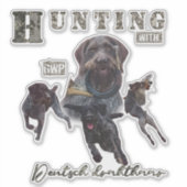 German Wirehaered Pointer Sticker (Voorkant)