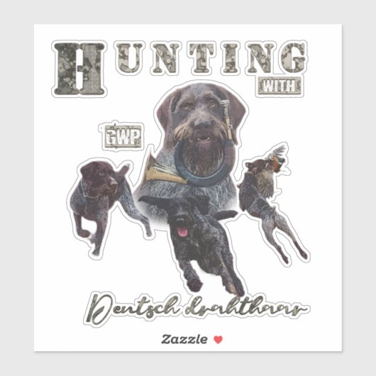 German Wirehaered Pointer Sticker (Vel)