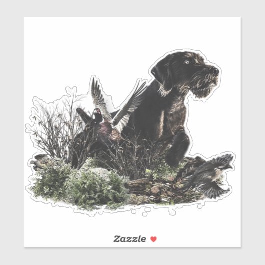 German Wirehaered Pointer Sticker (Vel)