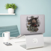 German Wirehaered Pointer Sticker (Laptop op bureau)