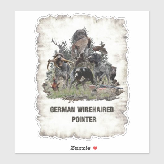 German Wirehaered Pointer Sticker (Vel)