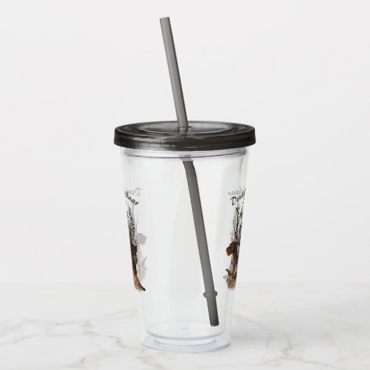 German Wirehaire Pointer Acryl Drinkbeker (Links)