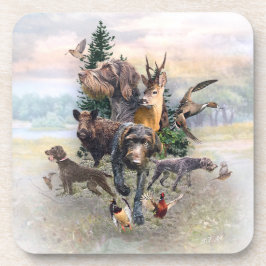 German Wirehaire Pointer Bier Onderzetter