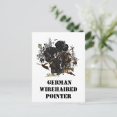 German Wirehaire Pointer Briefkaart (Staand voorkant)