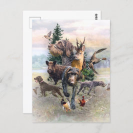 German Wirehaire Pointer Briefkaart