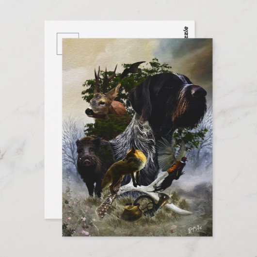 German Wirehaire Pointer Briefkaart (Voorkant / Achterkant)