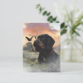 German Wirehaire Pointer Briefkaart (Staand voorkant)