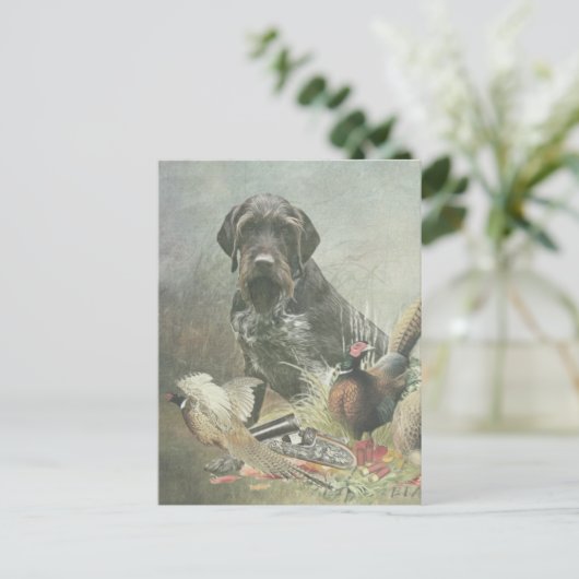 German Wirehaire Pointer Briefkaart (Staand voorkant)