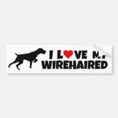 German Wirehaire Pointer Bumpersticker (Voorkant)