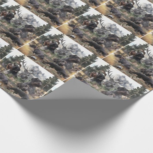 German Wirehaire Pointer Cadeaupapier (Hoek)