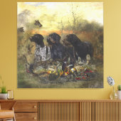 German Wirehaire Pointer Canvas Afdruk (Insitu (Woonkamer))