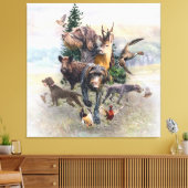 German Wirehaire Pointer Canvas Afdruk (Insitu (Woonkamer))