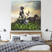 German Wirehaire Pointer Canvas Afdruk (Insitu (Slaapkamer))