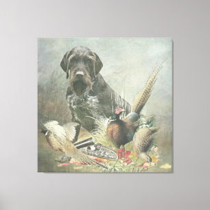 German Wirehaire Pointer Canvas Afdruk