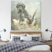 German Wirehaire Pointer Canvas Afdruk (Insitu (Slaapkamer))