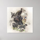 German Wirehaire Pointer , Continental pointo Canvas Afdruk (Voorkant)