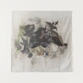 German Wirehaire Pointer , Continental pointo Wandkleed (Voorkant (horizontaal))